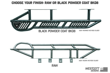 Westcott Designs Long Bed Rock Sliders | 2024+ Tacoma