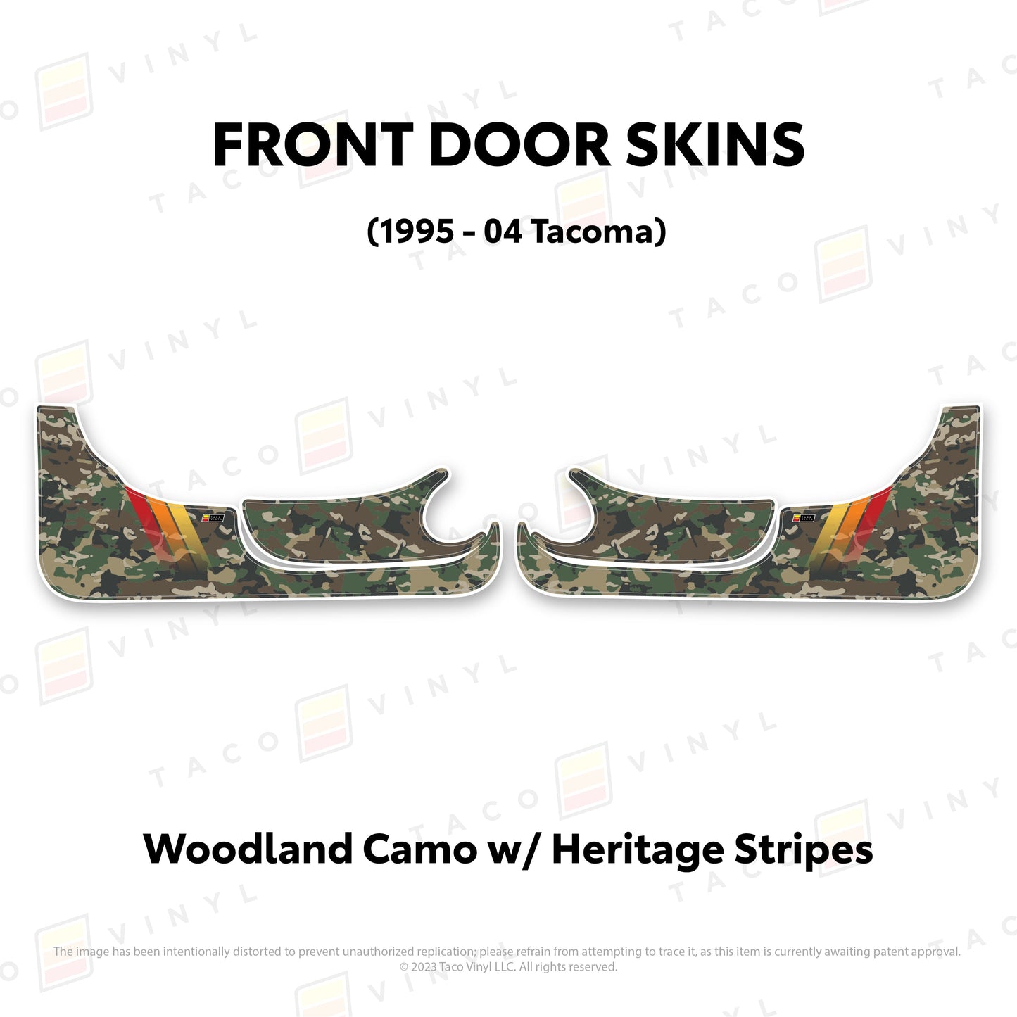 Taco Vinyl Tacoma Door Skins (Lower Section) | '95 - '04 Tacoma
