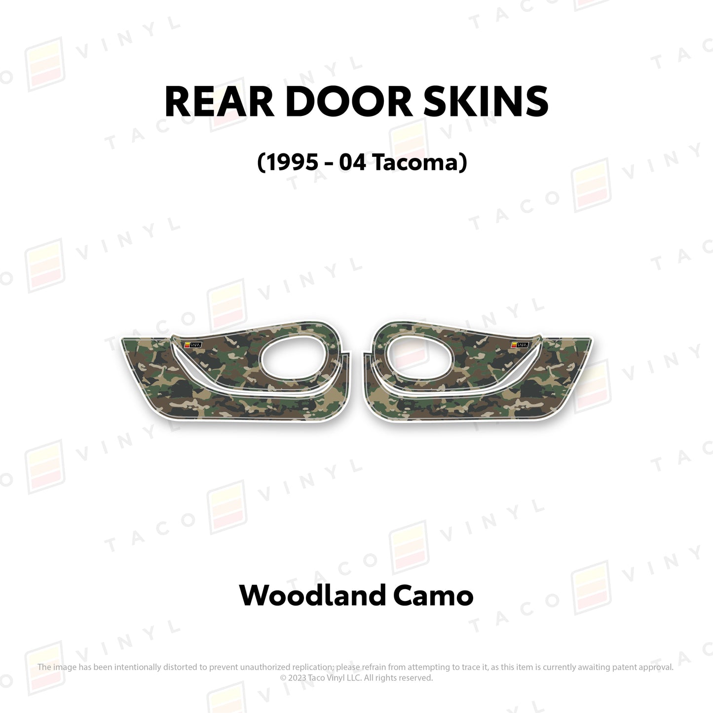Taco Vinyl Tacoma Door Skins (Lower Section) | '95 - '04 Tacoma