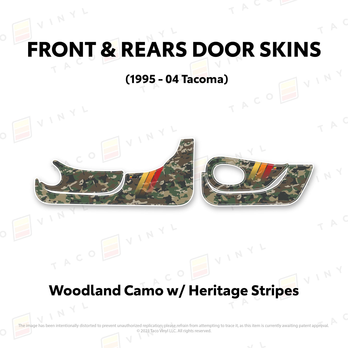 Taco Vinyl Tacoma Door Skins (Lower Section) | '95 - '04 Tacoma