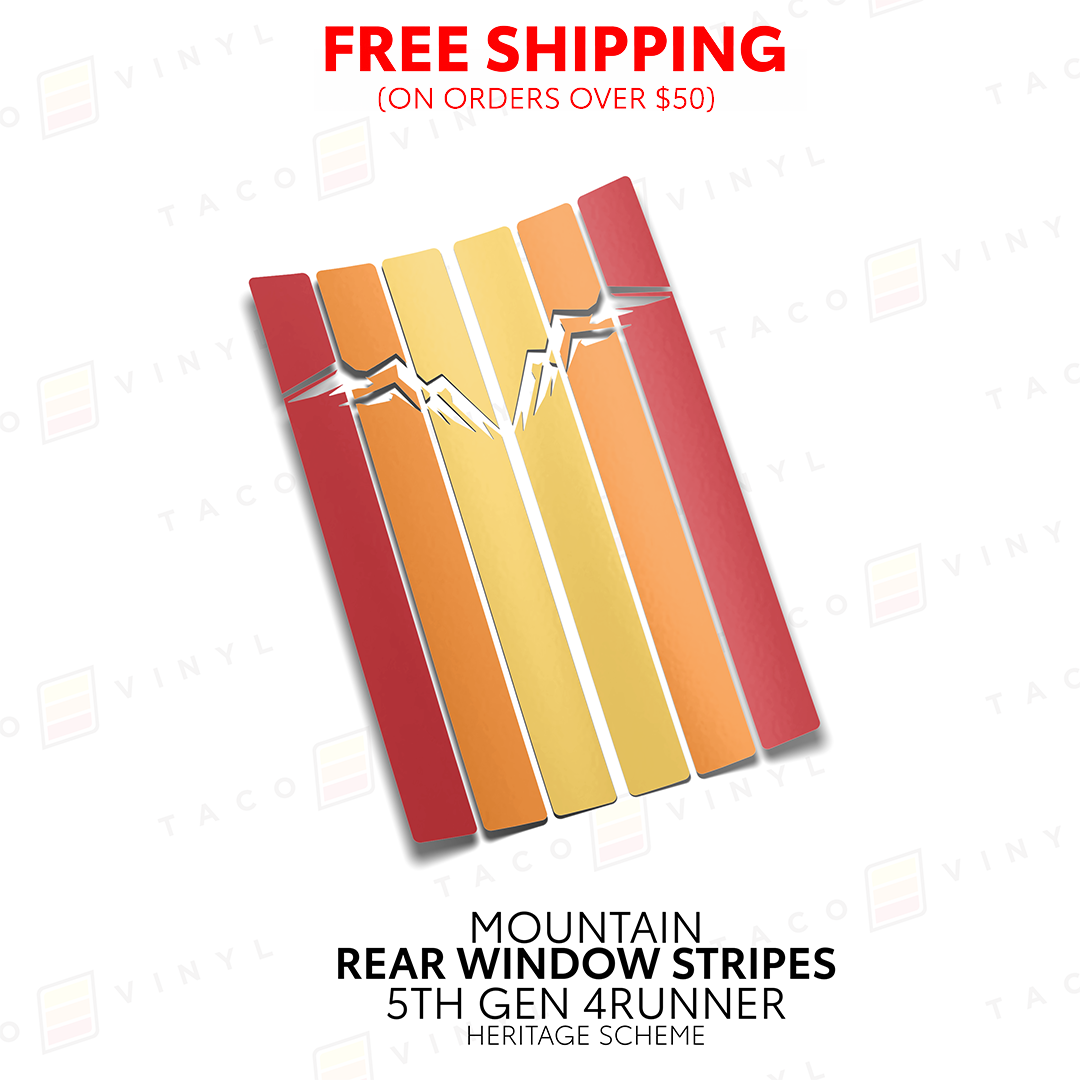 Taco Vinyl 4Runner Rear Window Stripes
