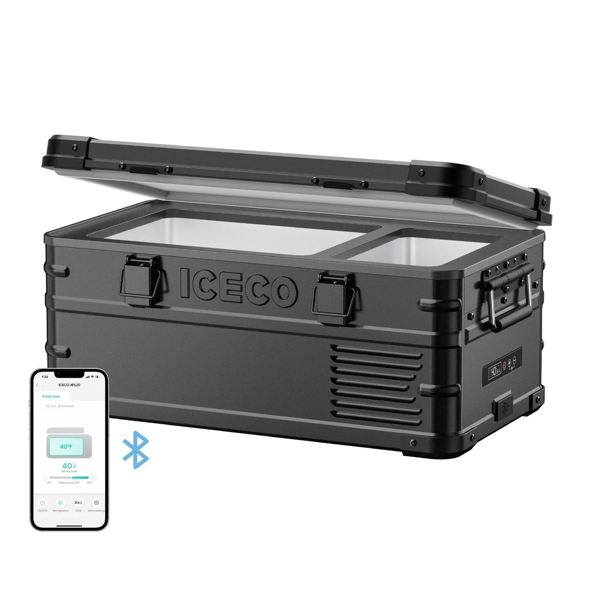 ICECO APL20 Single-Zone Aluminum Fridge Freezer | 20L Black