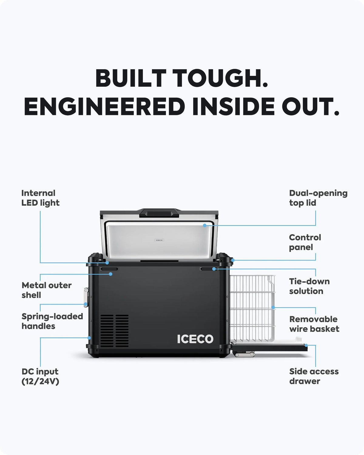 ICECO VL45Plus Single-Zone 3-Way Access Fridge Freezer | 42L
