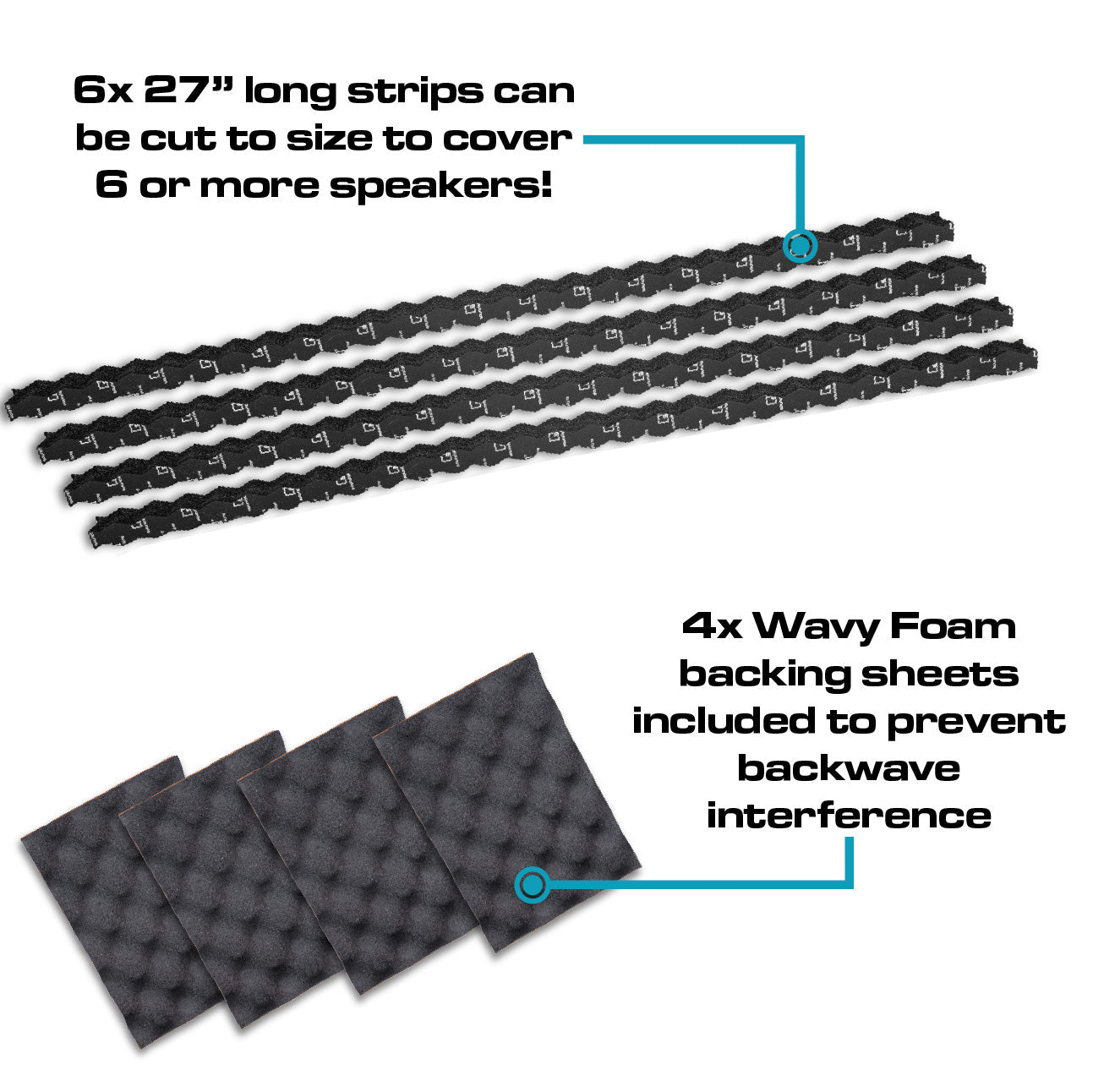 Speaker Ring & Backing Sheets Sound Deadening Kit