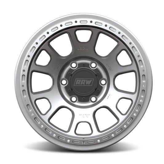RRW RR5-H Flow Form 17x8.5 Hybrid Beadlock - Brushed Aluminum