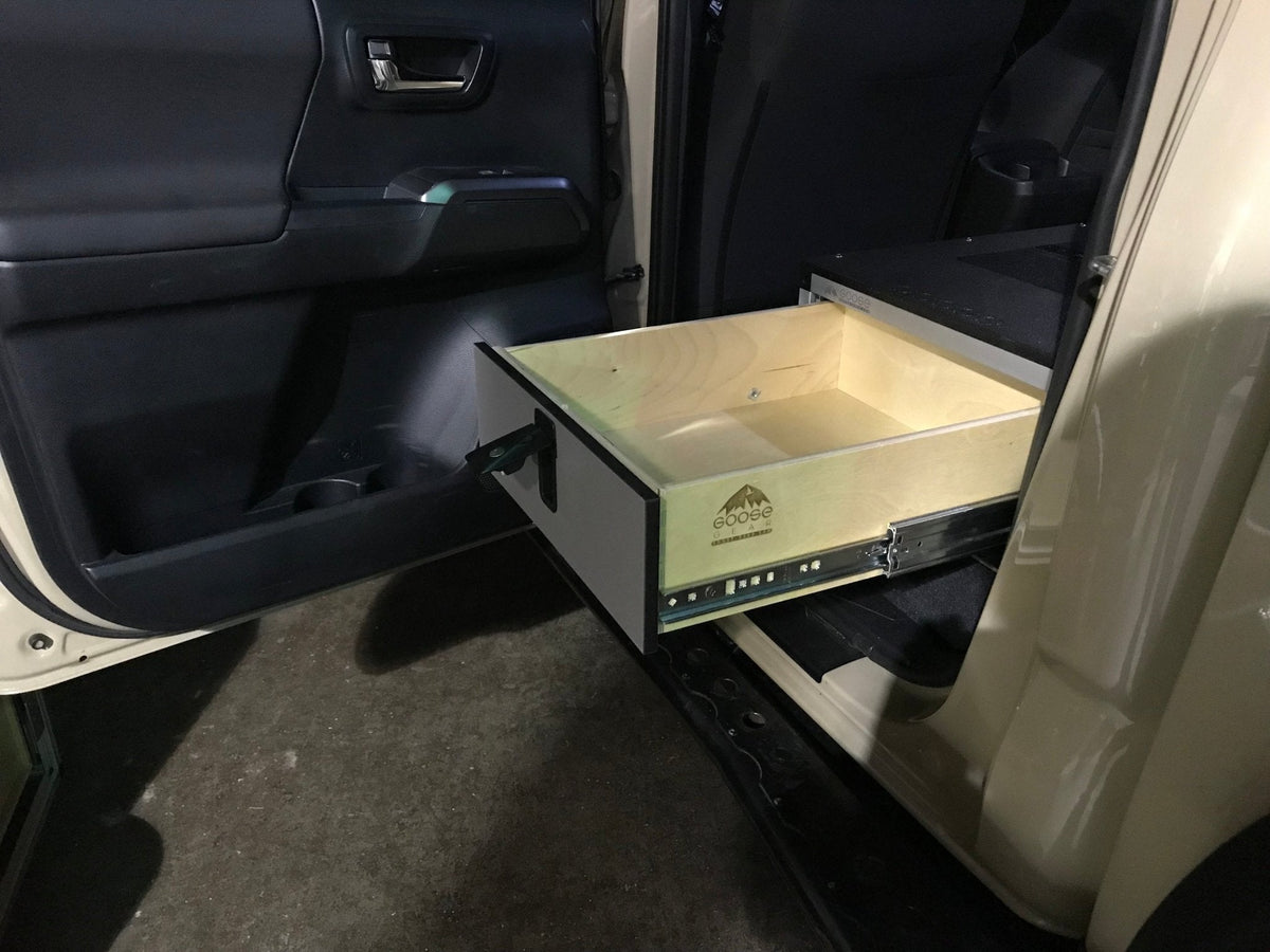 Goose Gear Second Row Drawer, 40% Driver Side | '05 - '23 Tacoma Double Cab